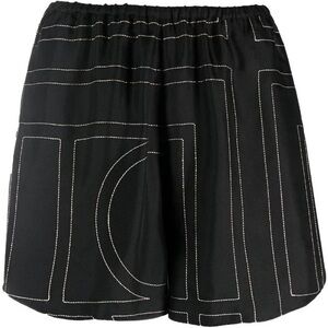 Black Toteme Silk Shorts